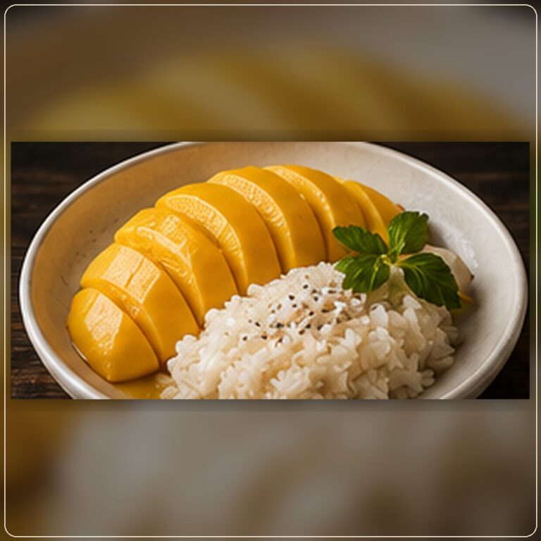 Khao NLao Mamuang *sur commande (mangue et riz gluant et lait de coco)