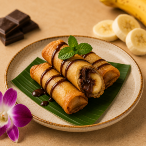 Nems banane chocolat 2 pièces