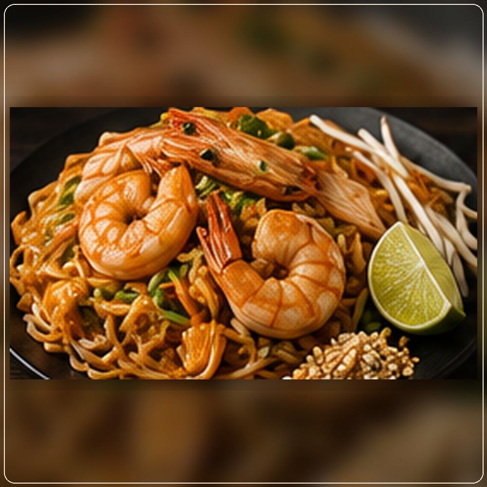 Pad Thaï Crevettes (nouille de riz aux crevettes)